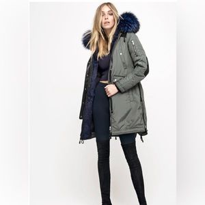 Nicole Benisti fur lined parka. Worn once!